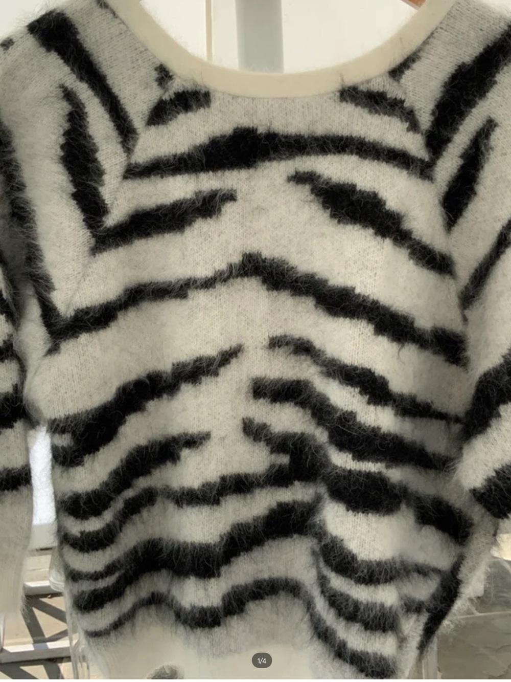 ba&sh Zaya stripes Angora sweater SZ 1 (XS/S)